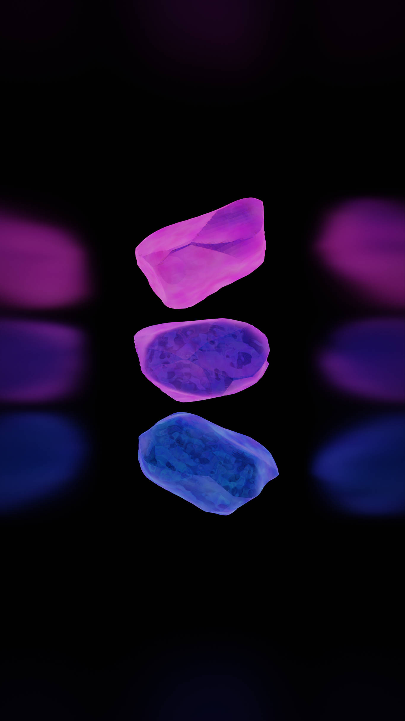 Bisexual Rocks, glowing purple, glowing blue, Full HD Phone Wallpaper