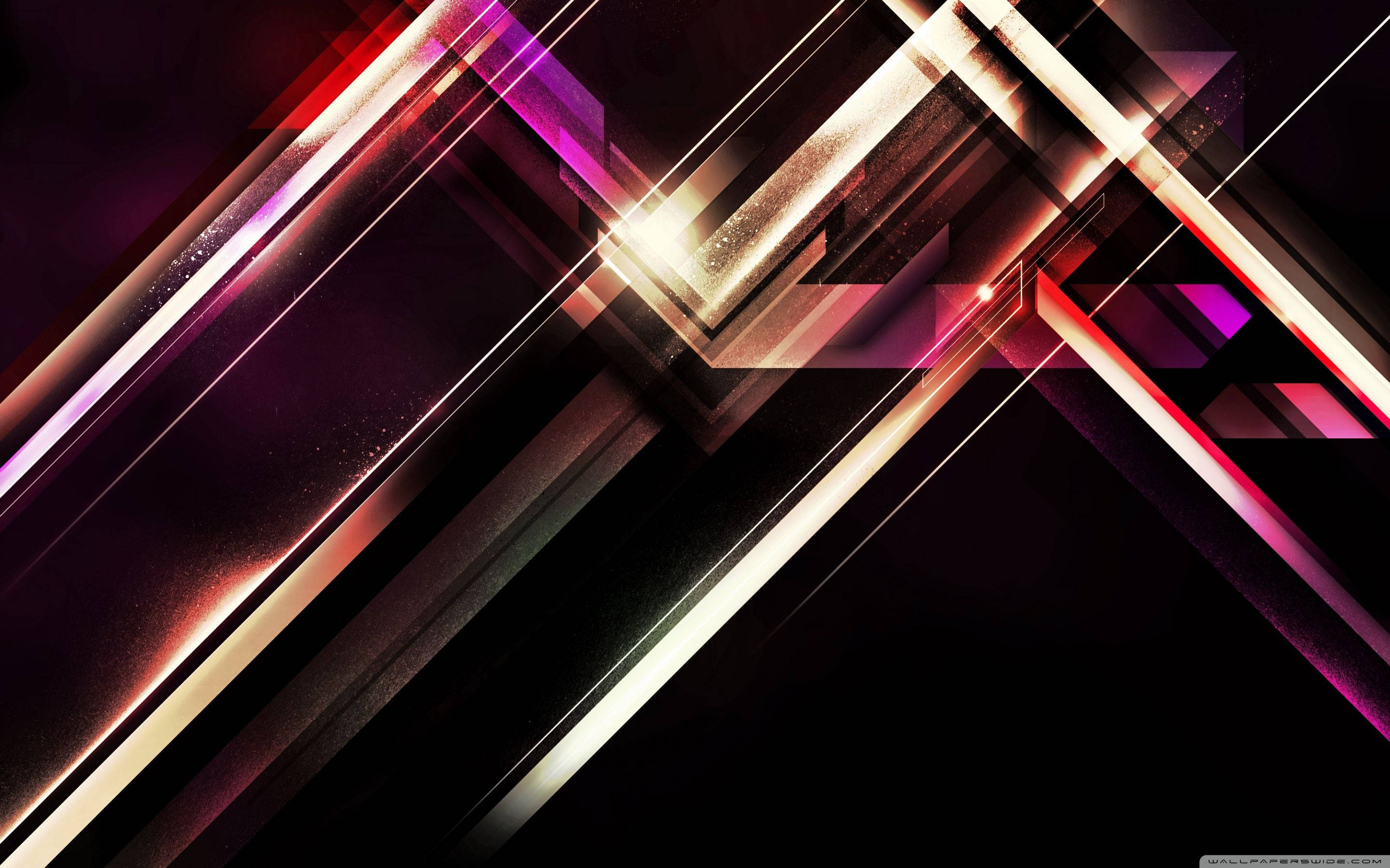 abstract crystal beams, neon streaks, red purple, 2K Desktop Wallpaper