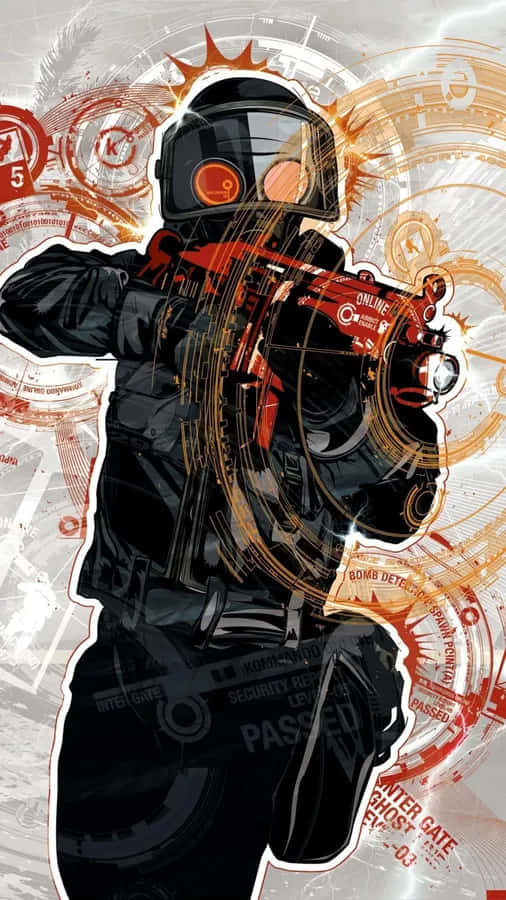 CS: GO Mobile, futuristic soldier, black armor, SD Phone Wallpaper