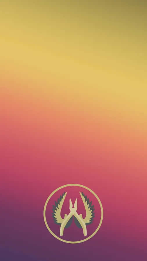CS: GO mobile, golden pliers logo, winged sides, SD Phone Wallpaper
