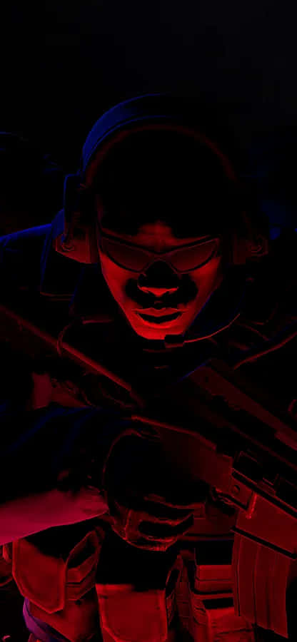 Cs Go Mobile, tactical gear, red lighting, SD Phone Wallpaper