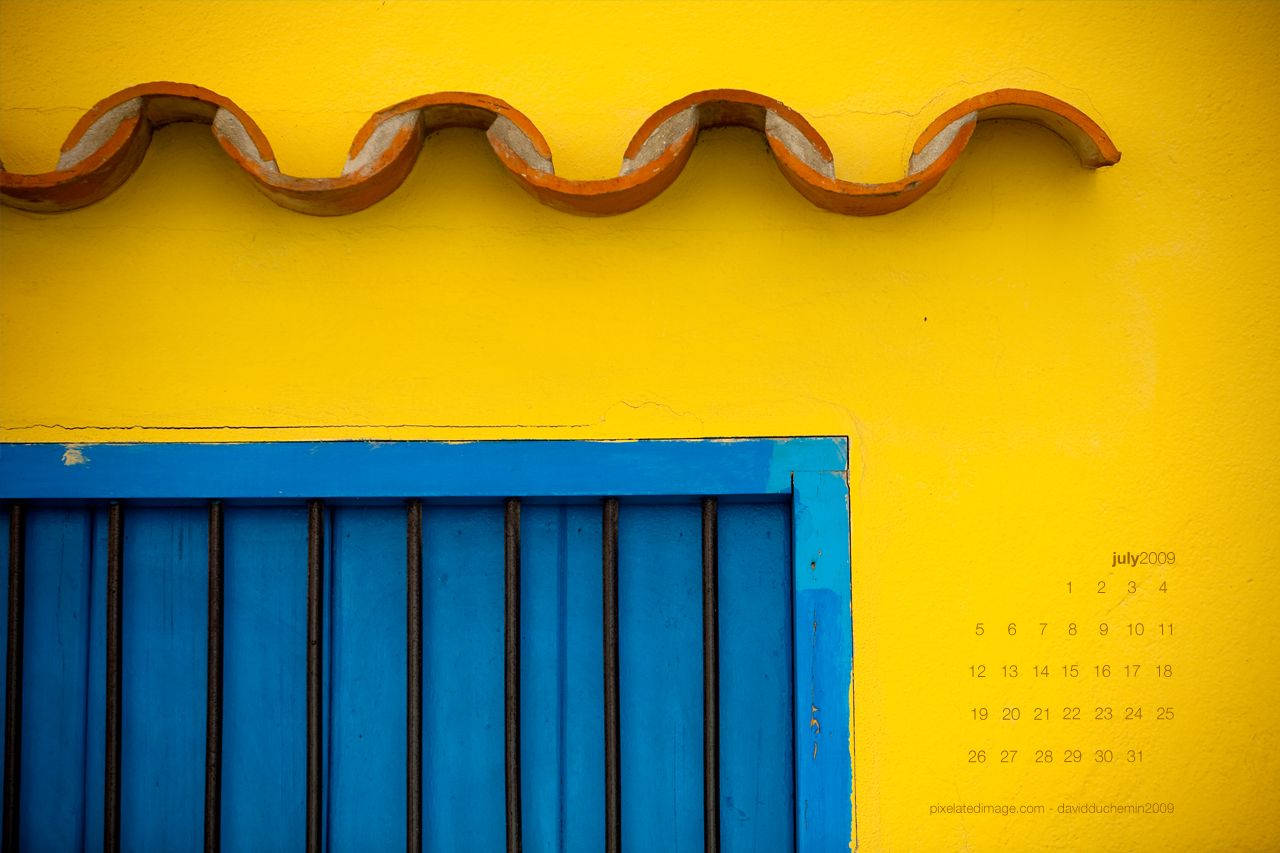 tropical house facade, Cuba, vibrant yellow wall, HD Desktop Wallpaper