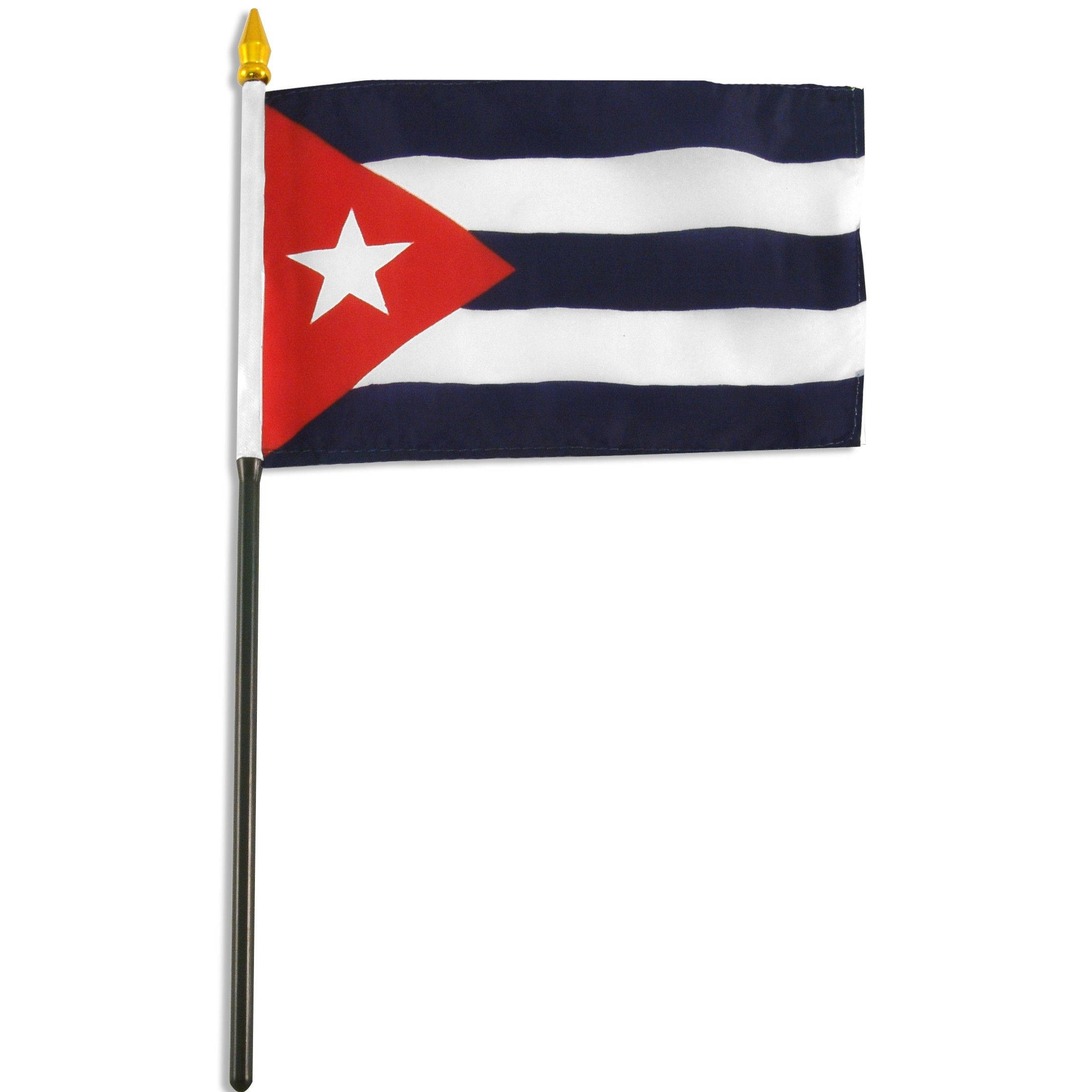 Cuban flag, red triangle, white star, Full HD Desktop Wallpaper