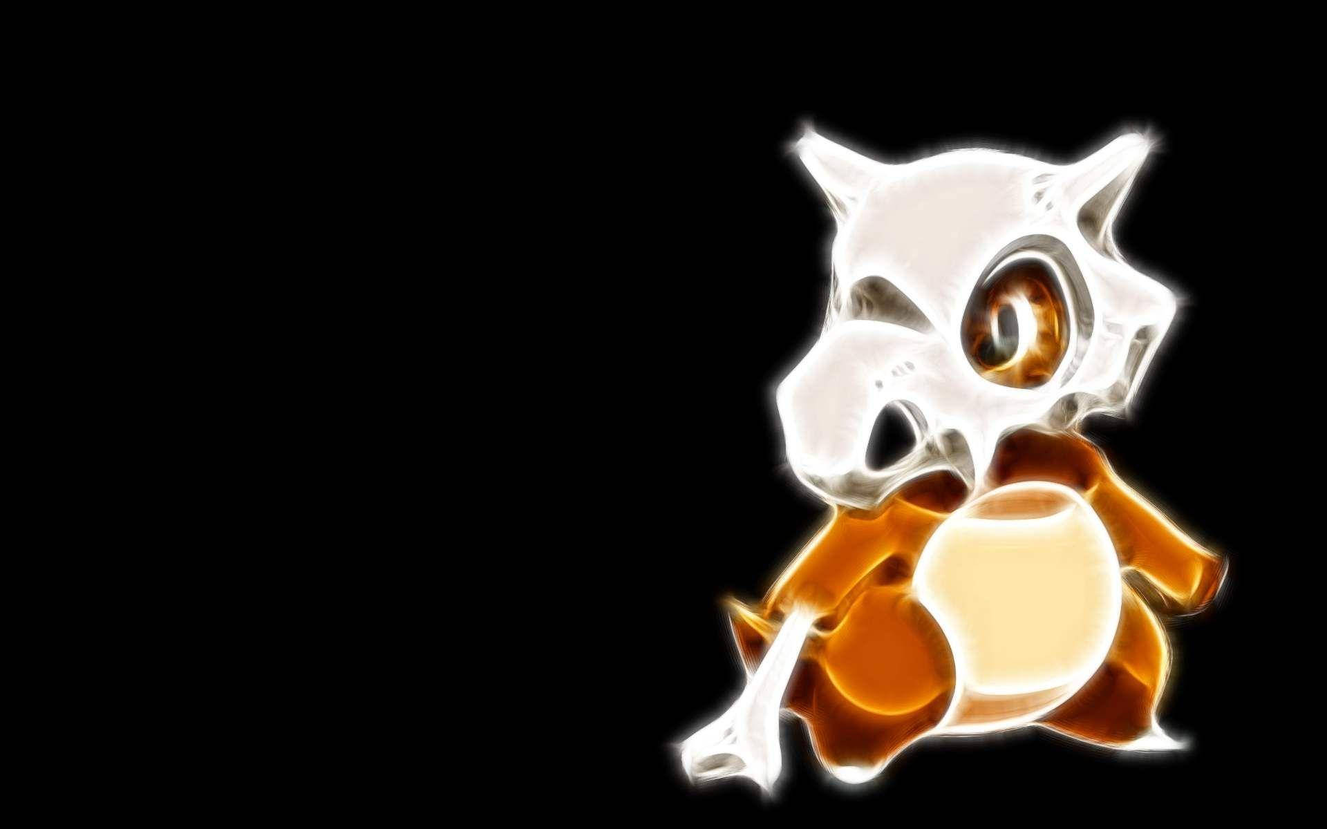 Cubone, glowing white, orange, Full HD Desktop Wallpaper
