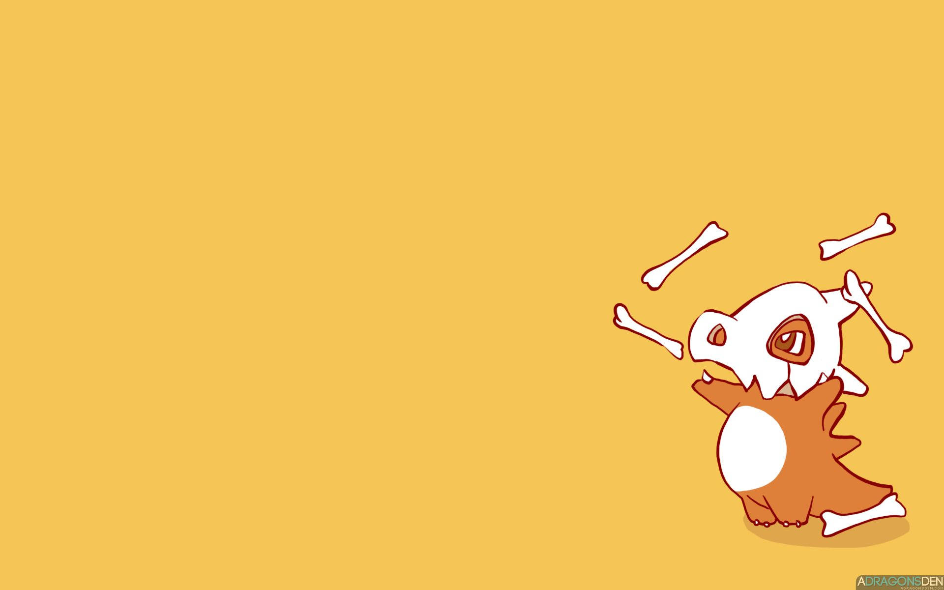 Cubone, skull head, bones, Full HD Desktop Wallpaper