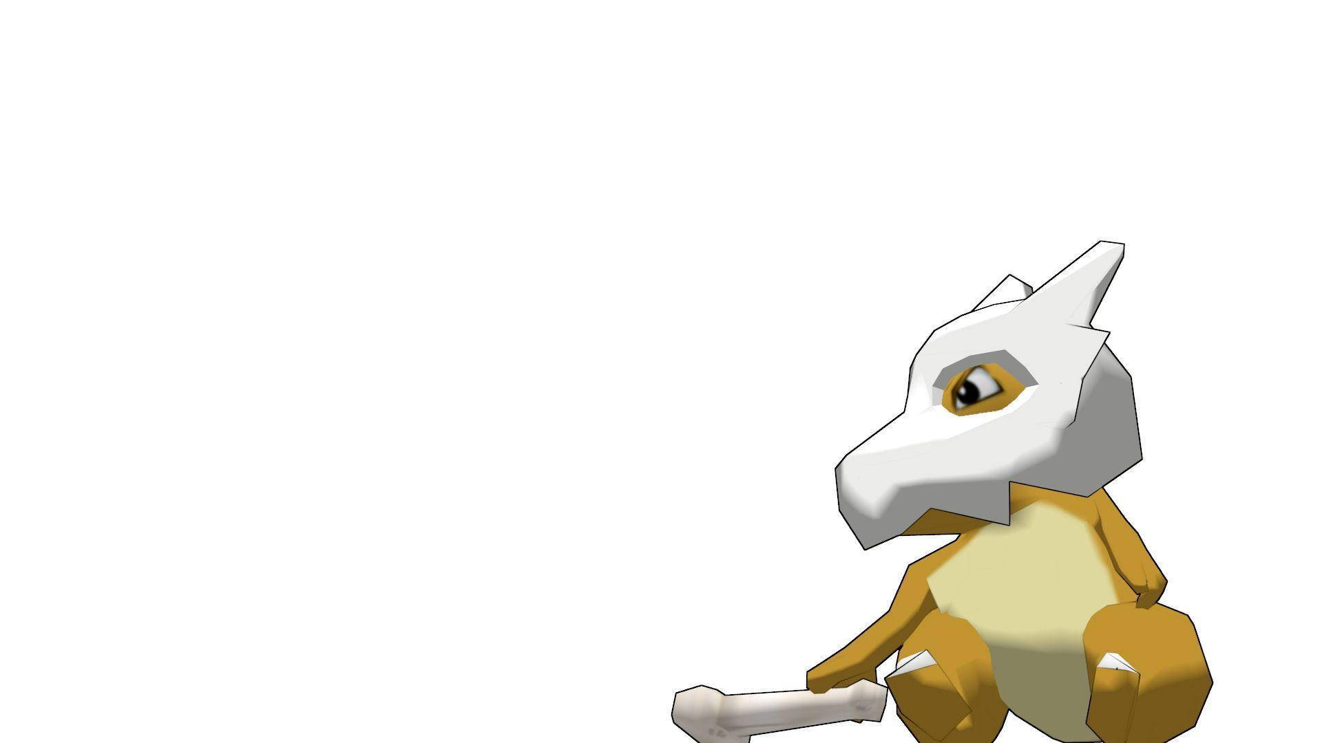 Cubone, white head, tan body, Full HD Desktop Wallpaper