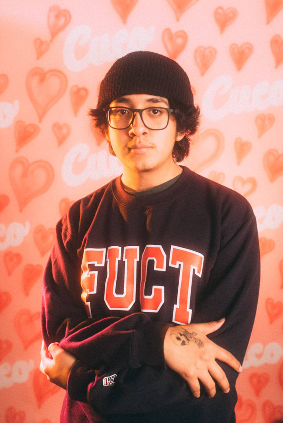 Cuco, black beanie, glasses, HD Phone Wallpaper