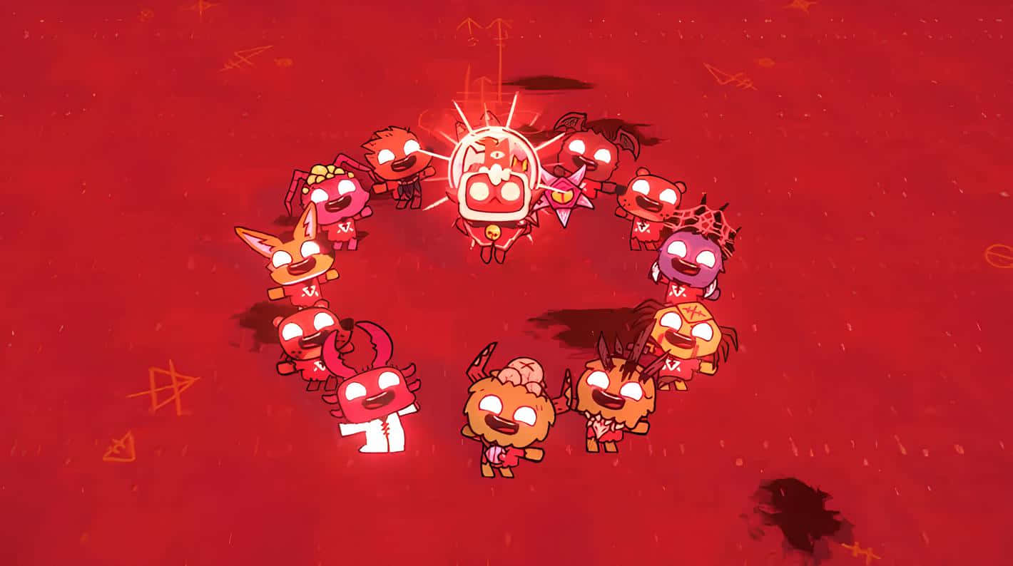 Cult Of The Lamb, ritual circle, glowing eyes, HD Desktop Wallpaper