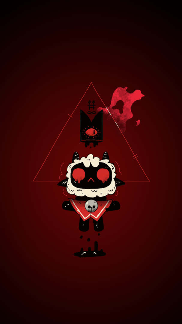 Cult Of The Lamb, red eyes, skull motifs, SD Phone Wallpaper