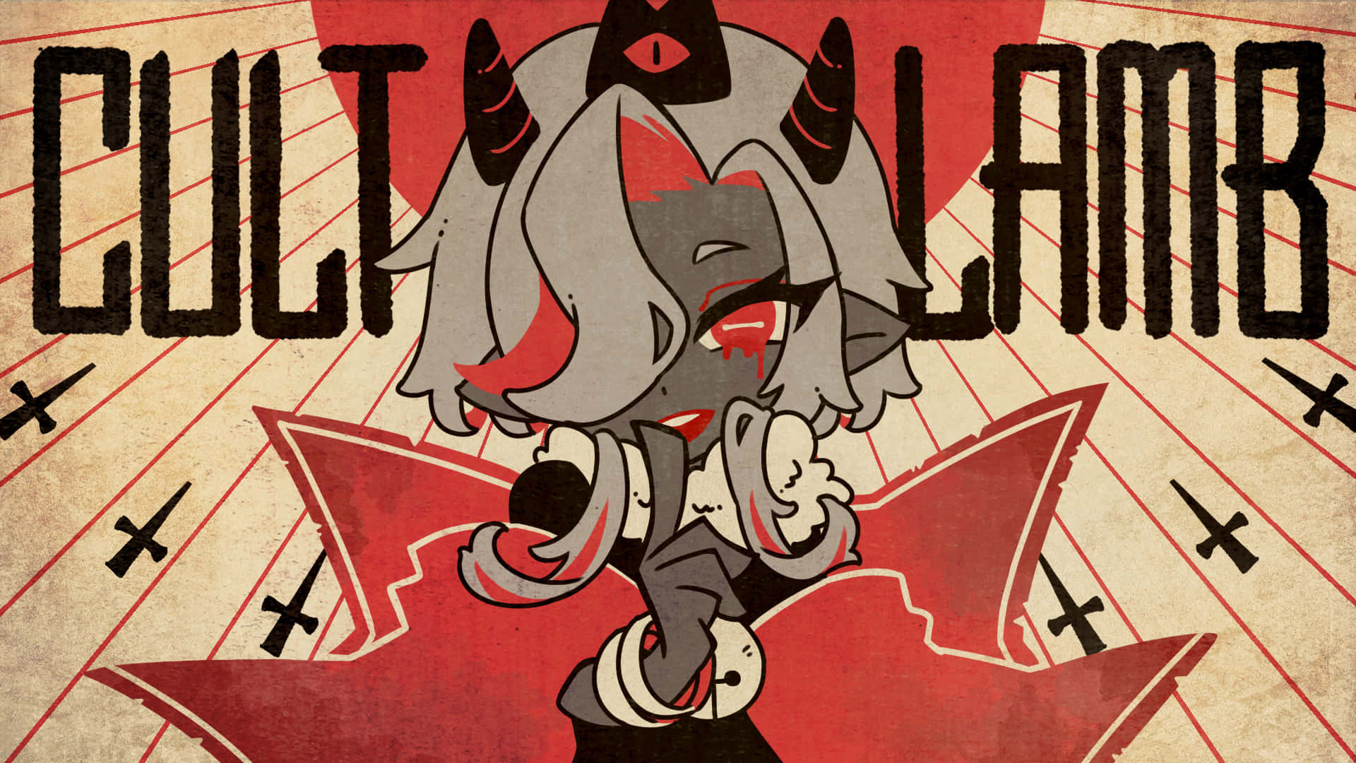 Cult Of The Lamb, anime lamb, horns, Full HD Desktop Wallpaper