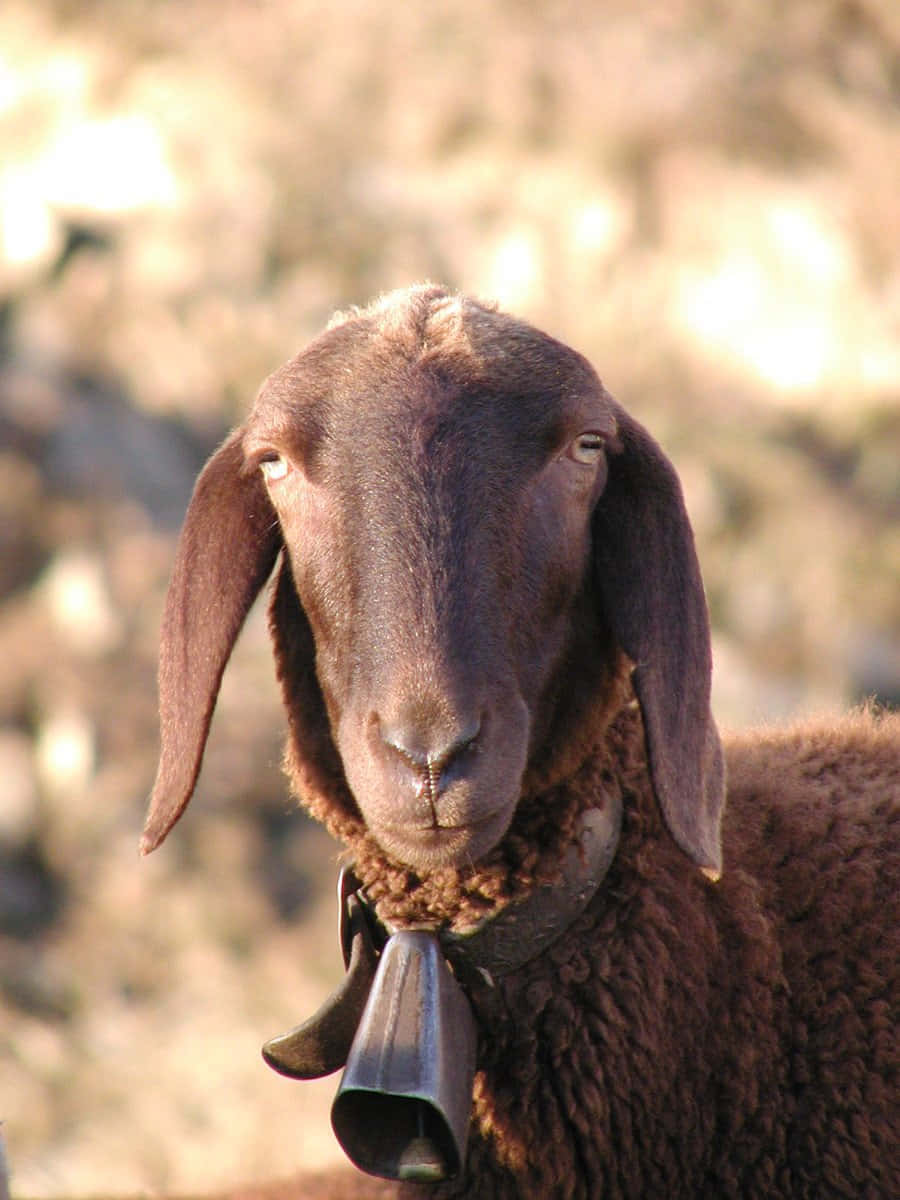 black sheep, dark brown sheep, long floppy ears, SD Phone Wallpaper