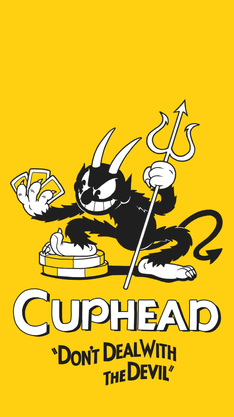 Cuphead, the Devil, trident, HD Phone Wallpaper