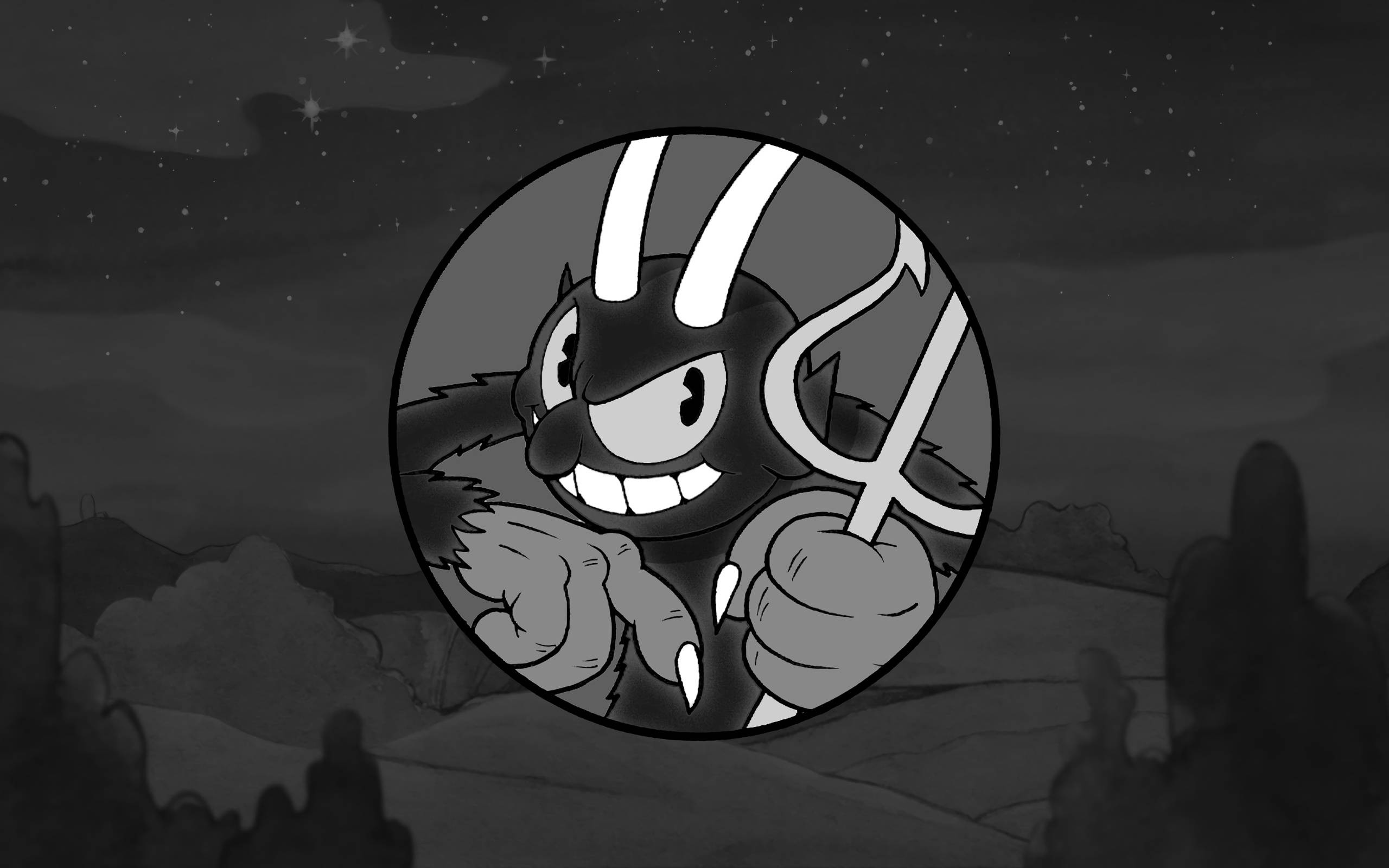 Cuphead, the devil, horns, 2K Desktop Wallpaper