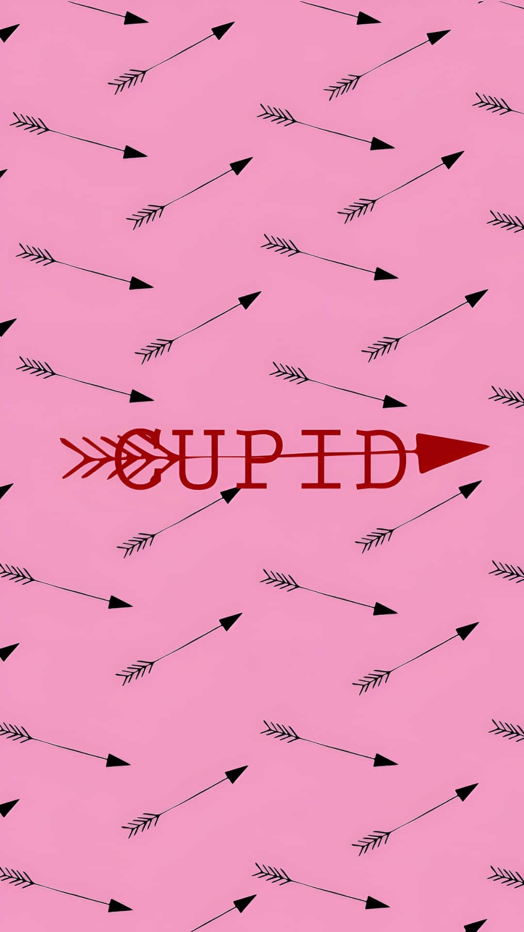 Cupid Arrow, love pattern, pink background, Full HD Phone Wallpaper