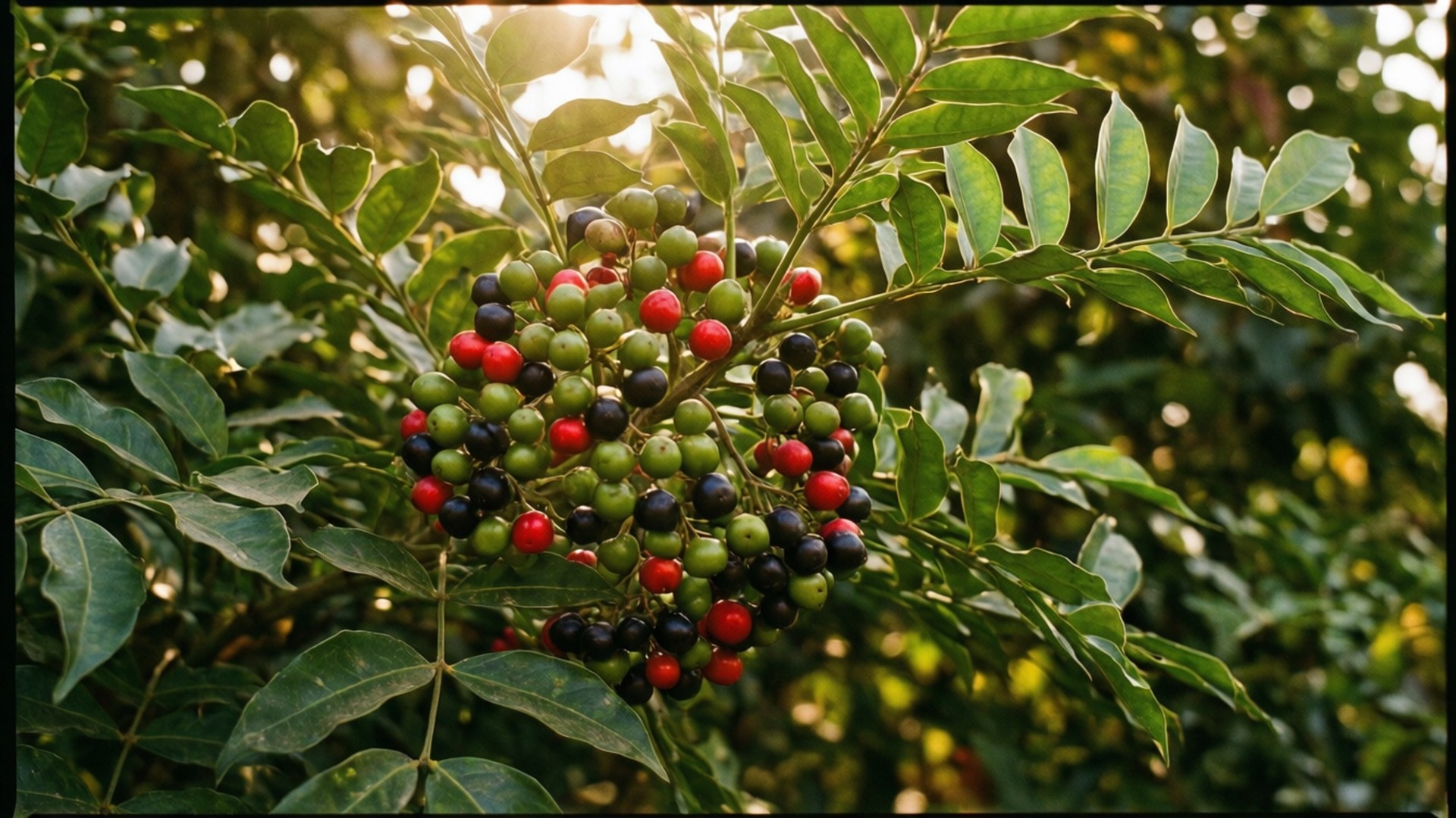 Curry Plant, Berries, Sunlight, Full HD Desktop Wallpaper