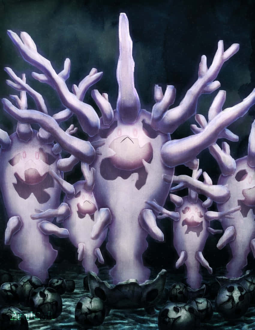 Cursola, pale purple, glowing eyes, SD Phone Wallpaper