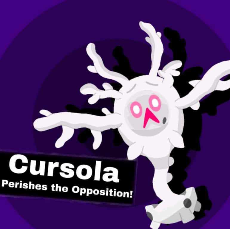 Cursola, dark purple background, pink eyes, SD Desktop Wallpaper
