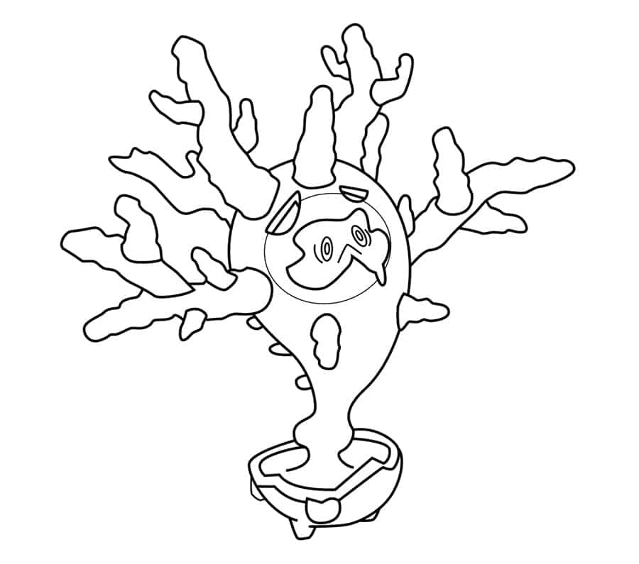 Cursola, line art, black and white, SD Desktop Wallpaper