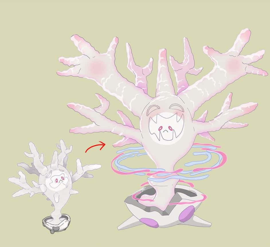 Cursola, Dynamax form, ghostly creature, SD Desktop Wallpaper