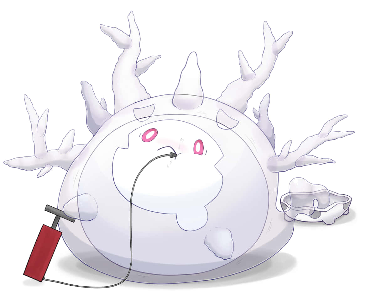Cursola, inflated, white round creature, SD Desktop Wallpaper