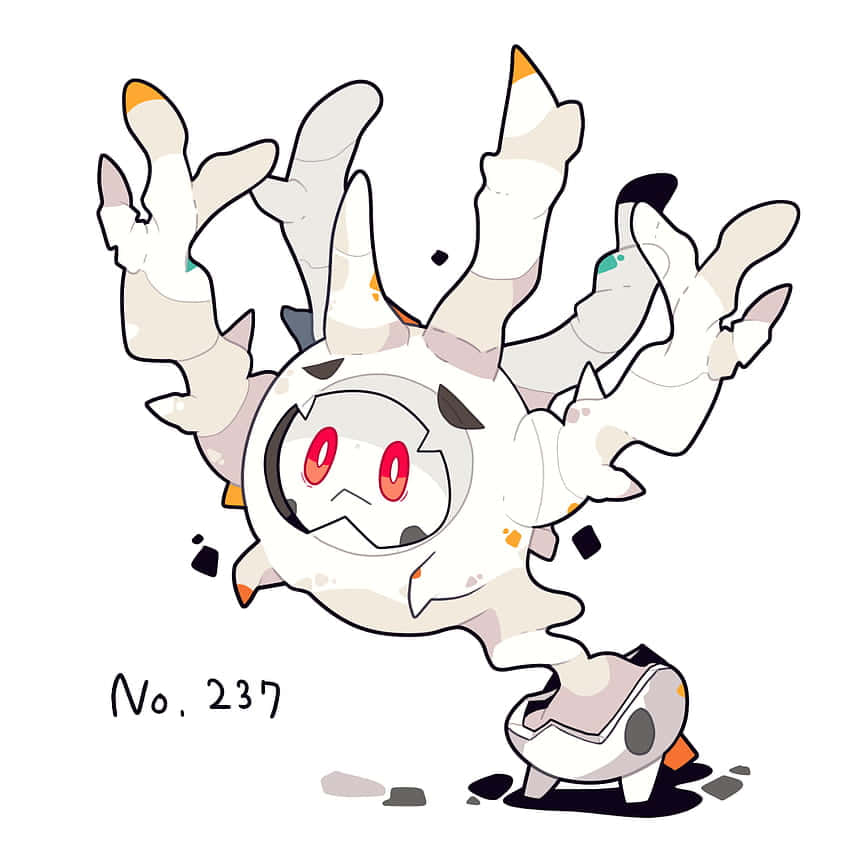 Cursola, white cartoon creature, red eyes, SD Desktop Wallpaper