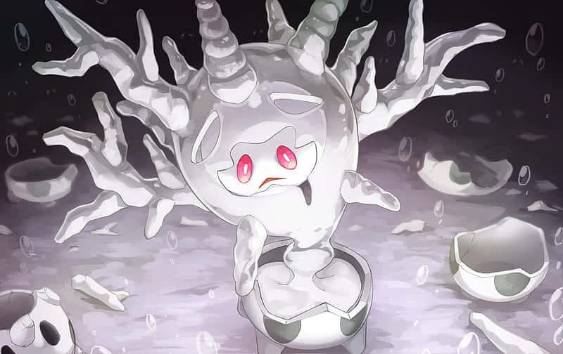 Cursola, ghostly white, red eyes, SD Desktop Wallpaper