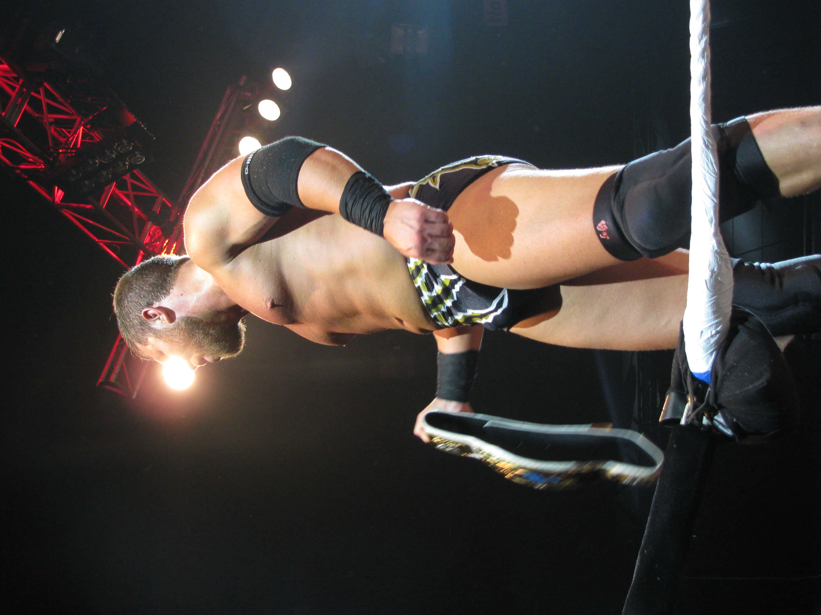 Curtis Axel, ring rope, spotlight, 2K Desktop Wallpaper