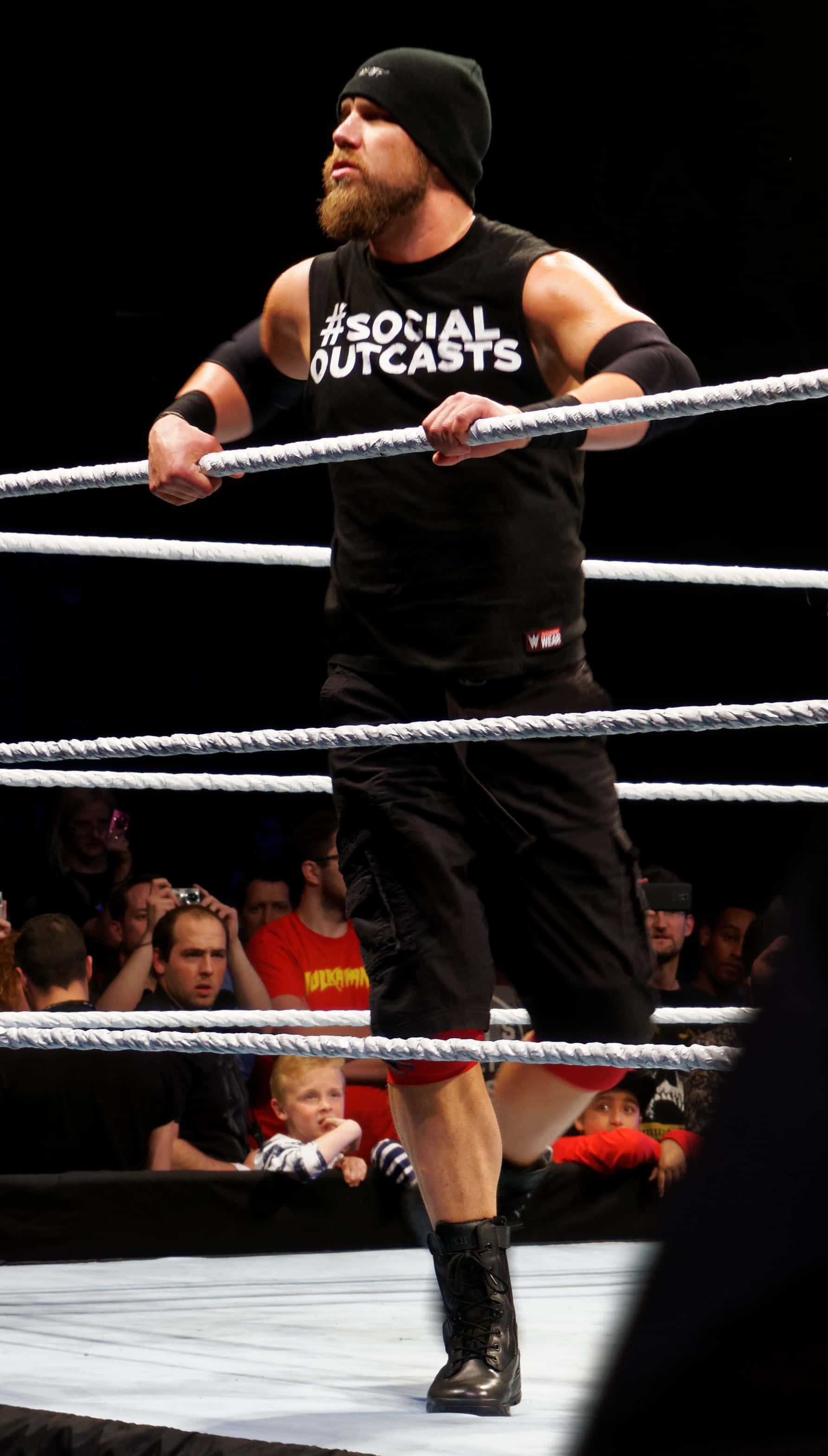 Curtis Axel, wrestling ring, bright arena lights, 2K Phone Wallpaper