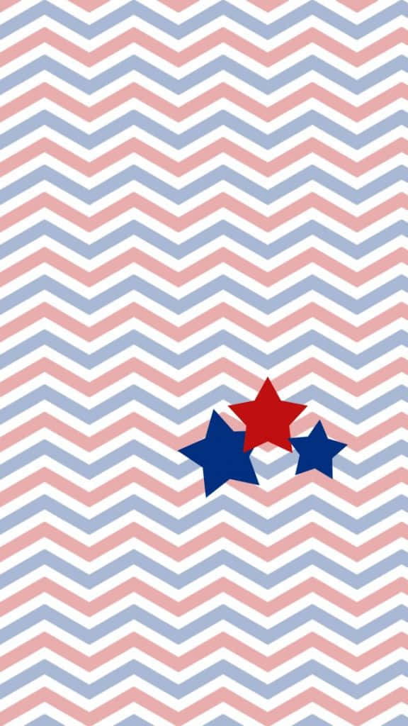 patriotic chevronand stars background, red blue and navy stars, pink blue and white zigzag patterned background, SD Phone Wallpaper