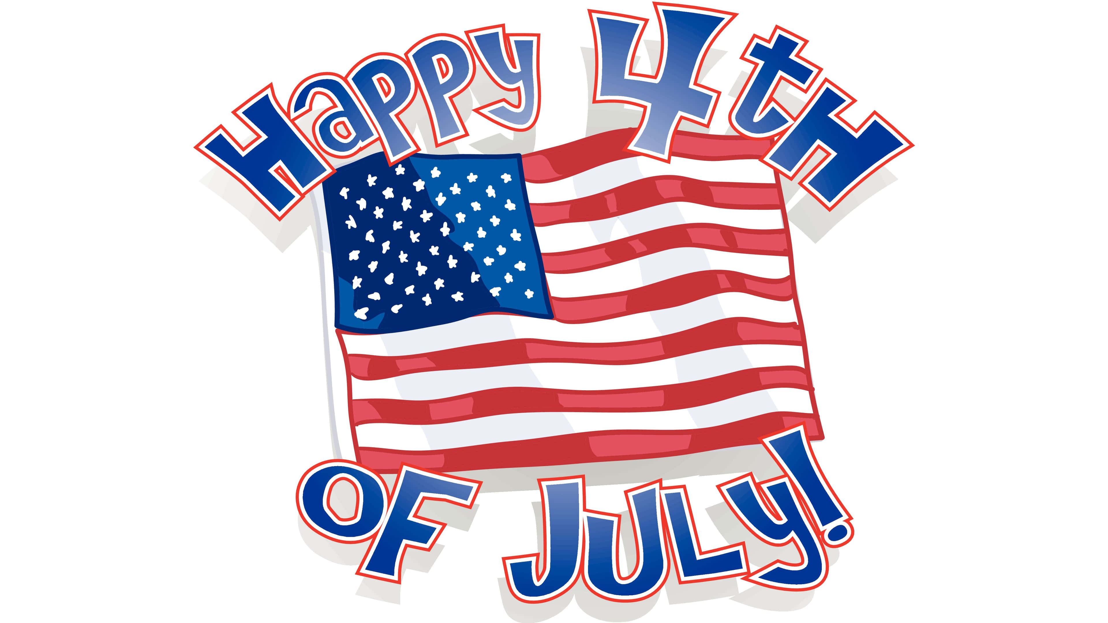 American flag, Happy 4th of July, patriotic colors, 4K Desktop Wallpaper