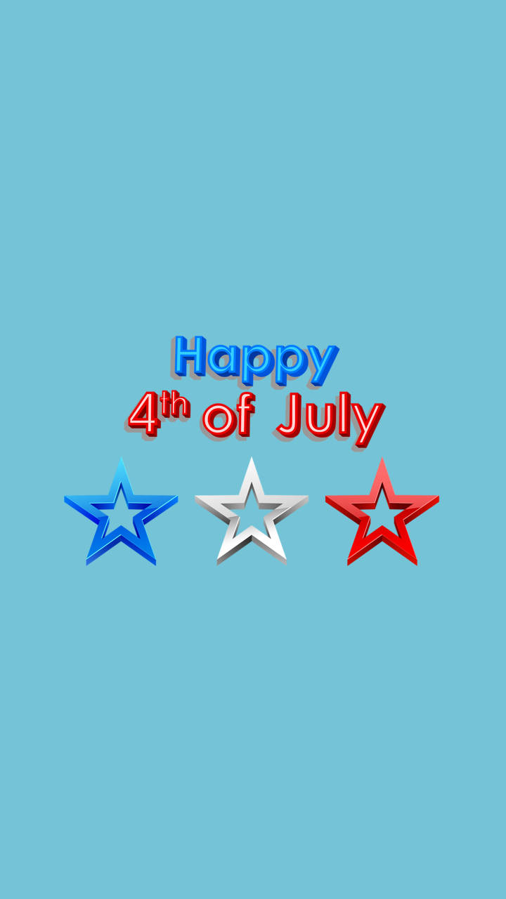 red white and blue, light blue background, patriotic stars, HD Phone Wallpaper