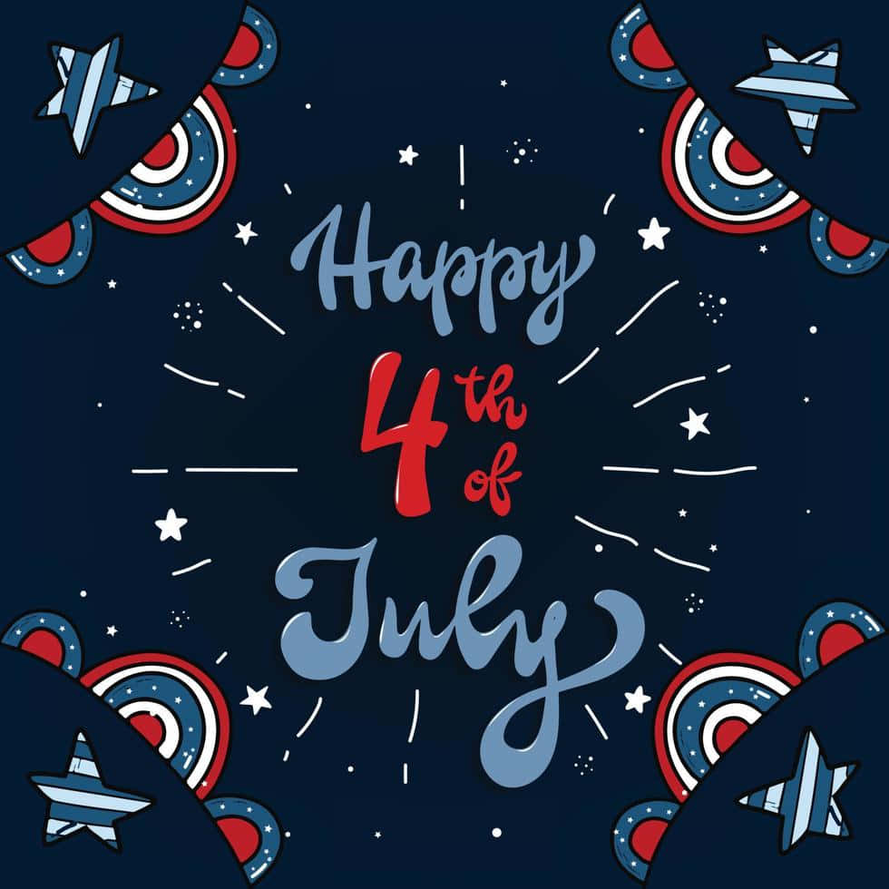 4th of July, red white and blue, fireworks, SD Desktop Wallpaper