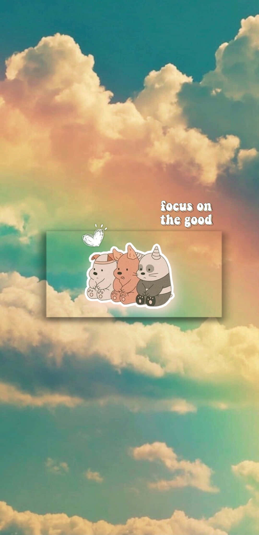 cute aesthetic anime, pastel sky, cloud, Full HD Phone Wallpaper