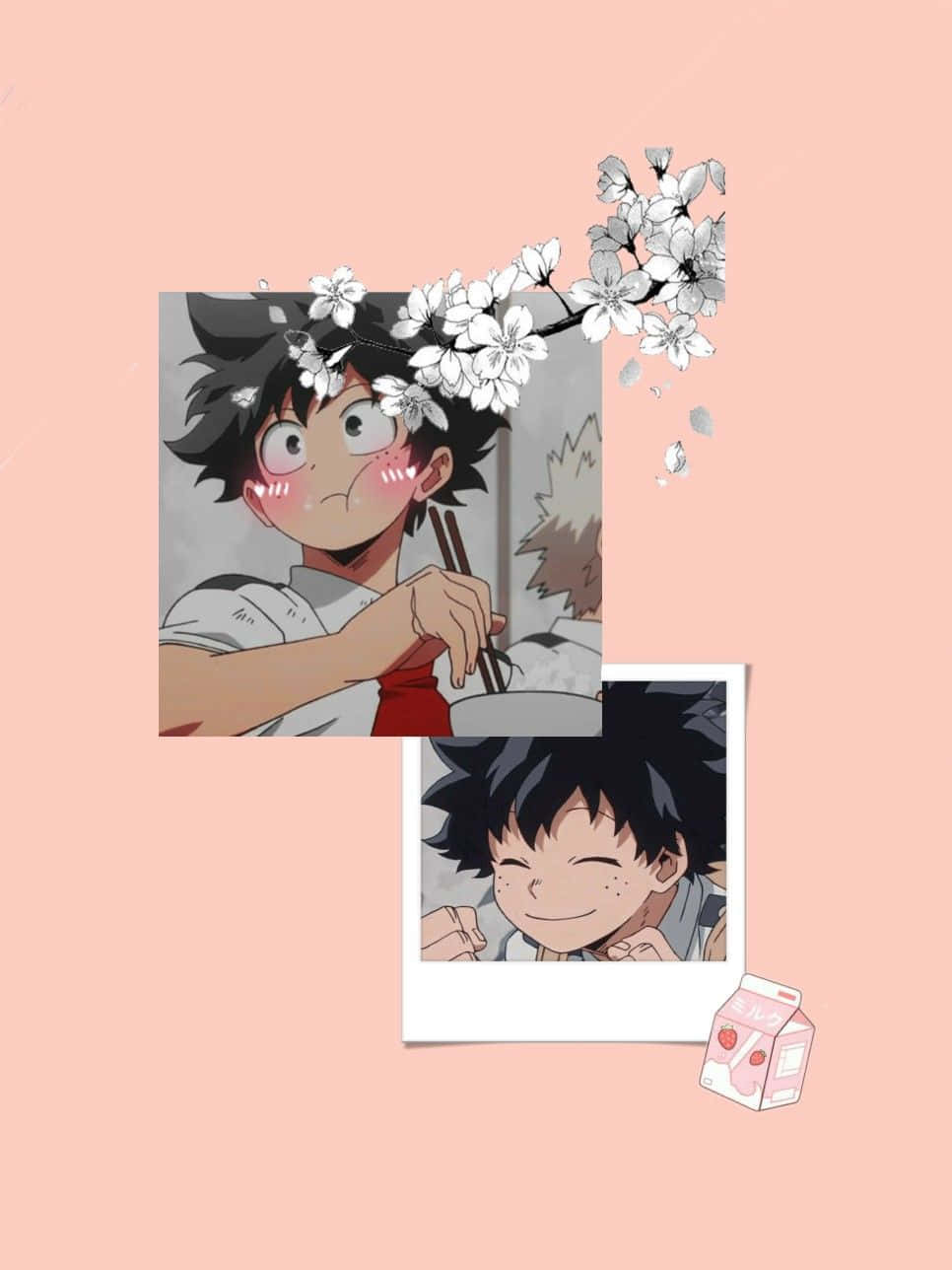 Cute Aesthetic Deku, pink aesthetic flowers, cherry blossoms, HD Phone Wallpaper