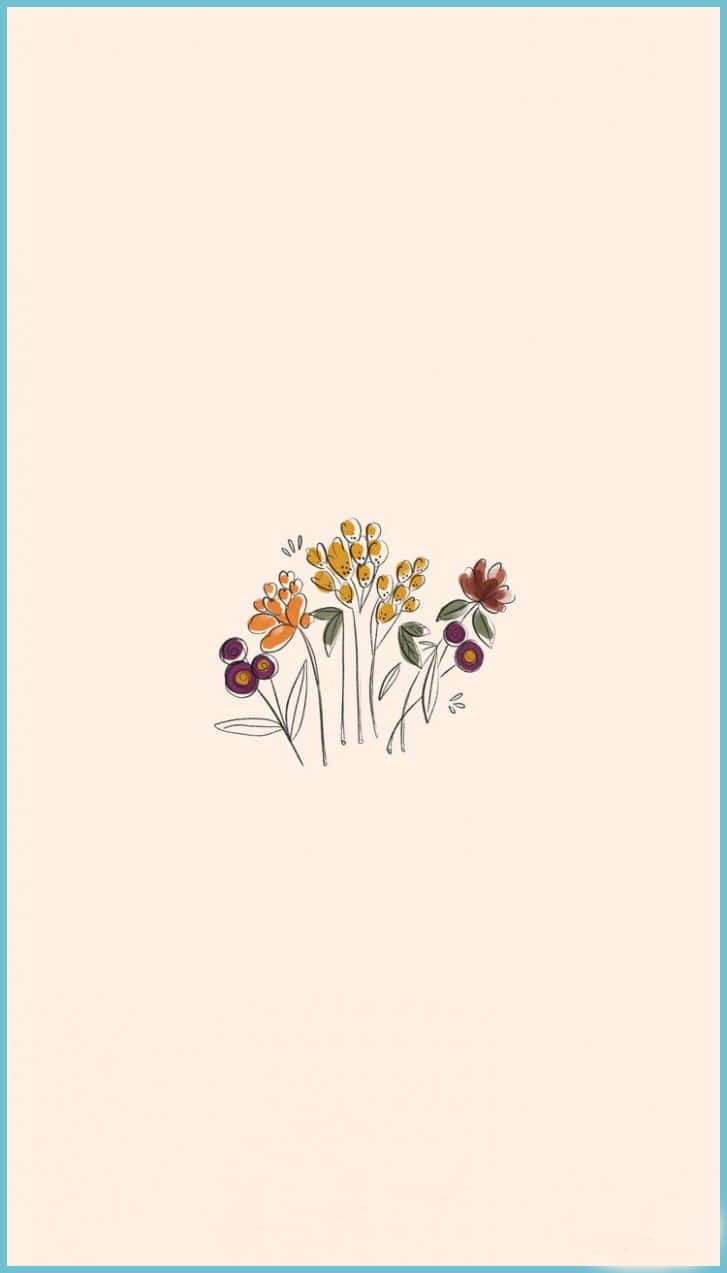 aesthetic flower, orange purple, yellow, SD Phone Wallpaper