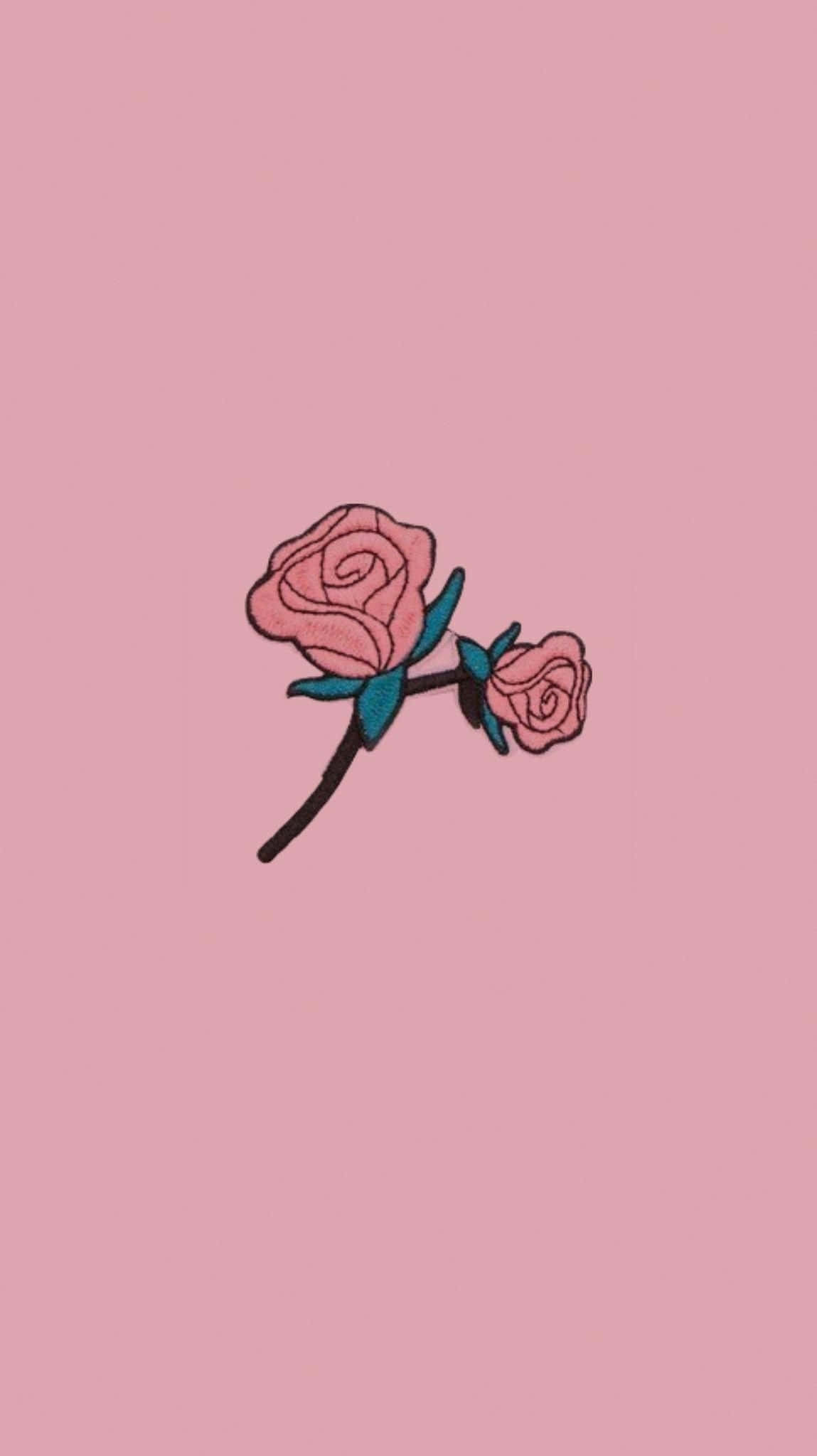 Cute Aesthetic iPad, roses, pink, Full HD Phone Wallpaper