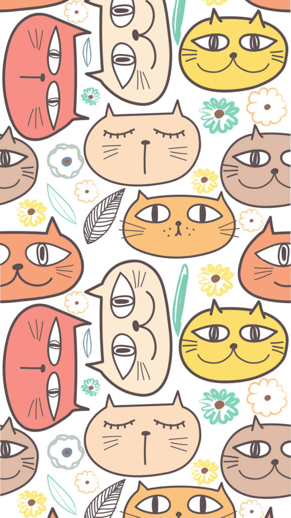 cats, girly, iphone, SD Phone Wallpaper