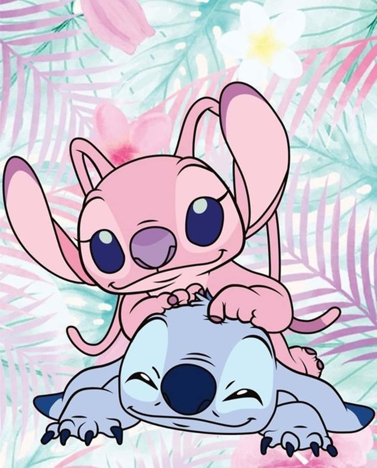 Stitch, pink Stitch, blue Stitch, HD Phone Wallpaper