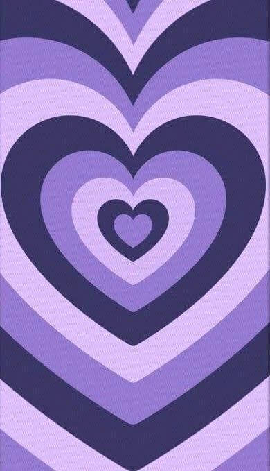 cute wallpaper art, purple heart, concentric hearts, SD Phone Wallpaper