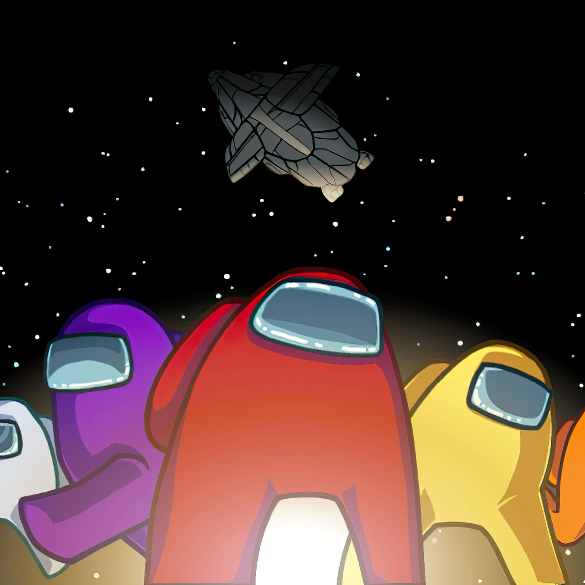 Among Us, crewmates, spaceship, Full HD Desktop Wallpaper