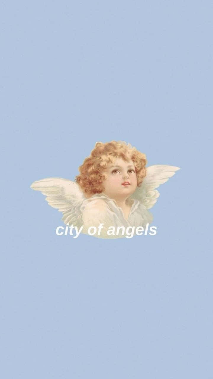 Cute Angels, vintage-style angel, curly hair, HD Phone Wallpaper