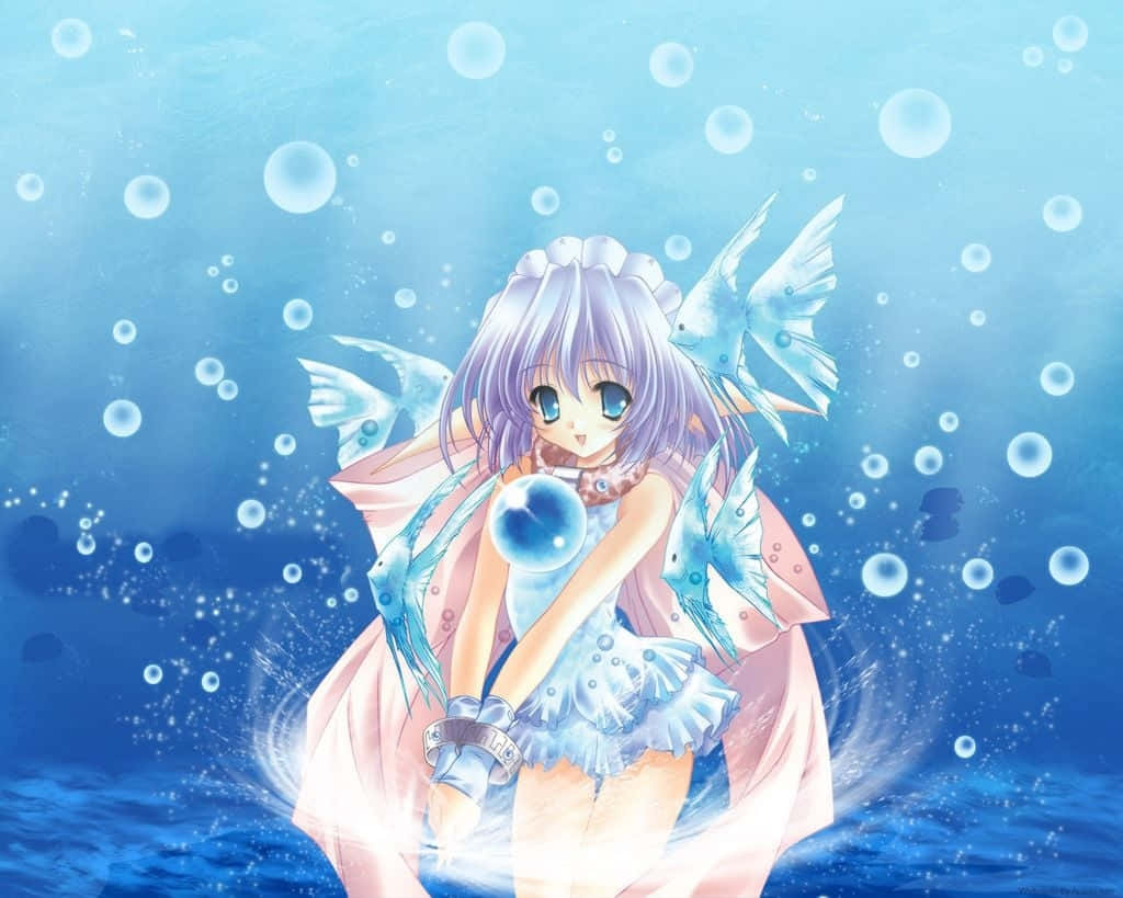 Cute Angels, lavender hair, blue eyes, SD Desktop Wallpaper
