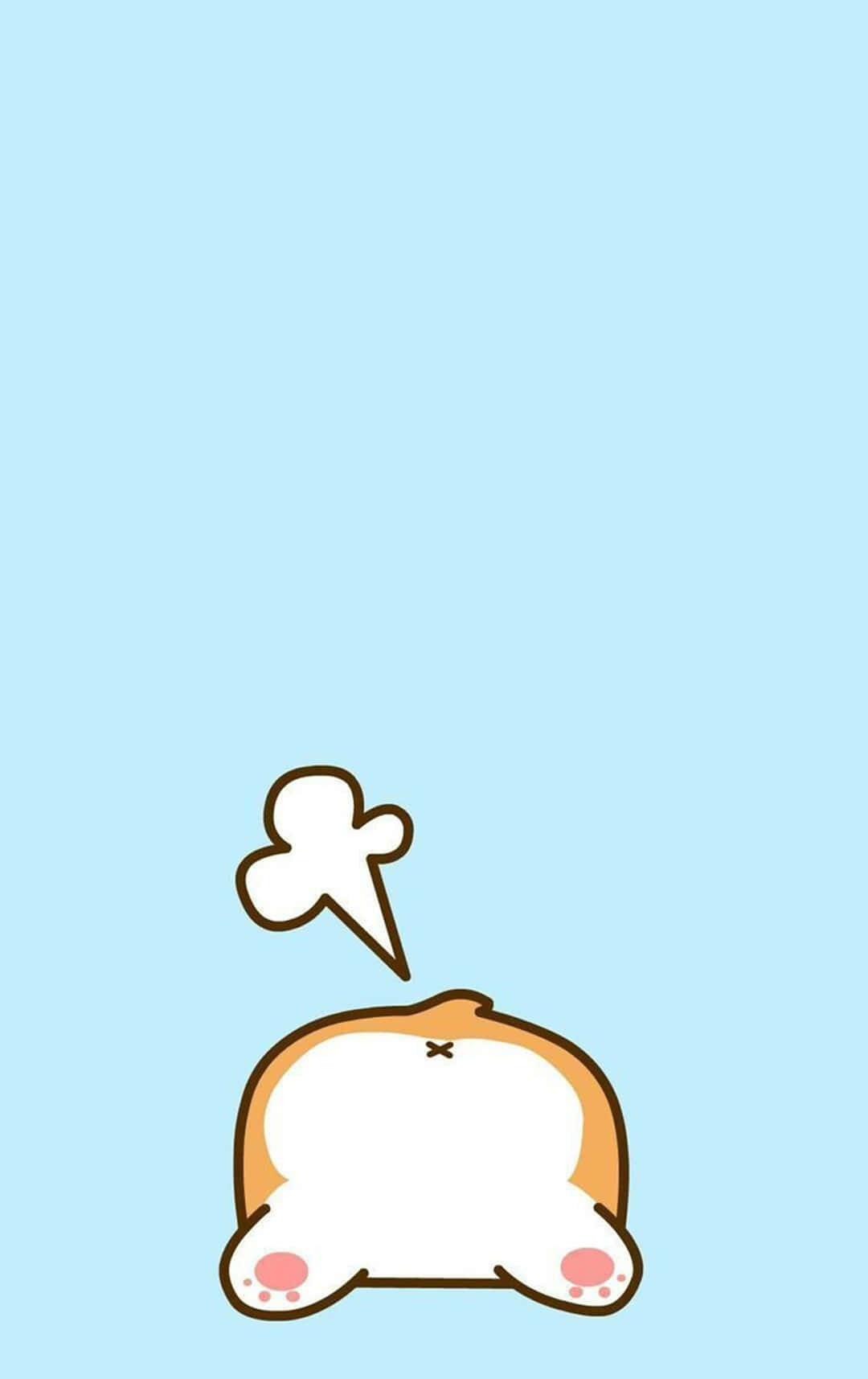 cartoon dog, pink paw pads, thought bubble, HD Phone Wallpaper
