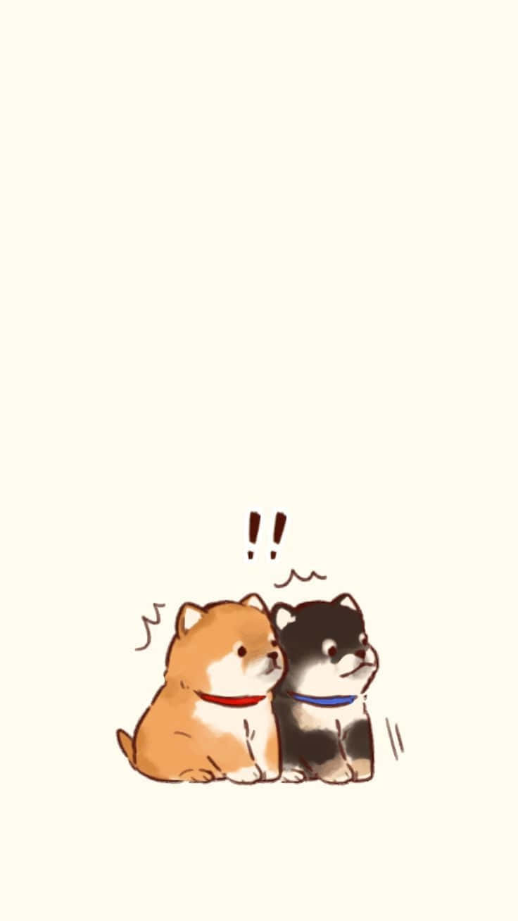 cute animals cartoon, cartoon dogs, tan, HD Phone Wallpaper
