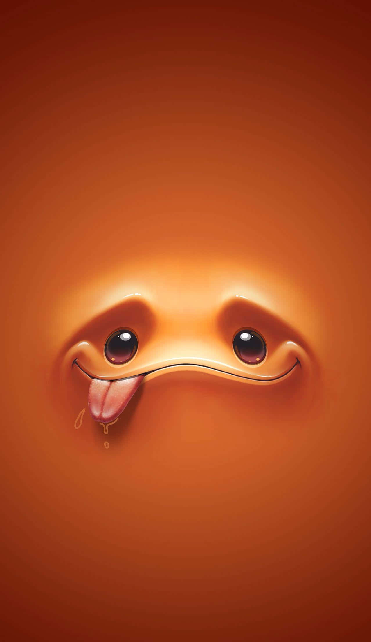 Droll Look Cartoon, orange creature, big eyes, Full HD Phone Wallpaper