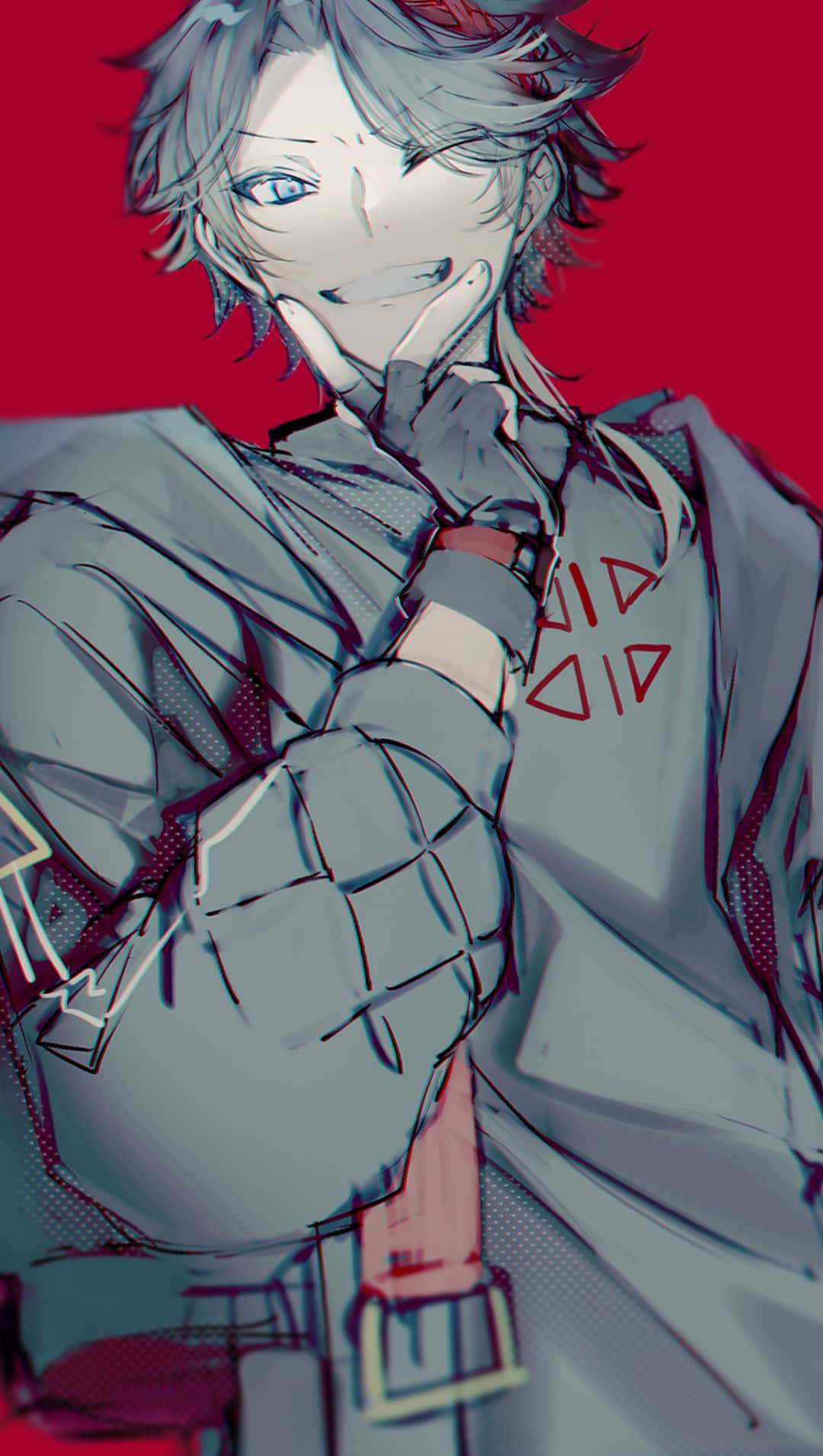 cute anime boys, messy gray hair, blue eyes, HD Phone Wallpaper