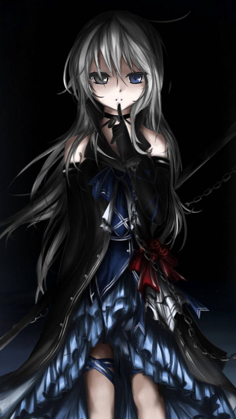 Hush Gesture, cute anime girl, iPhone, HD Phone Wallpaper