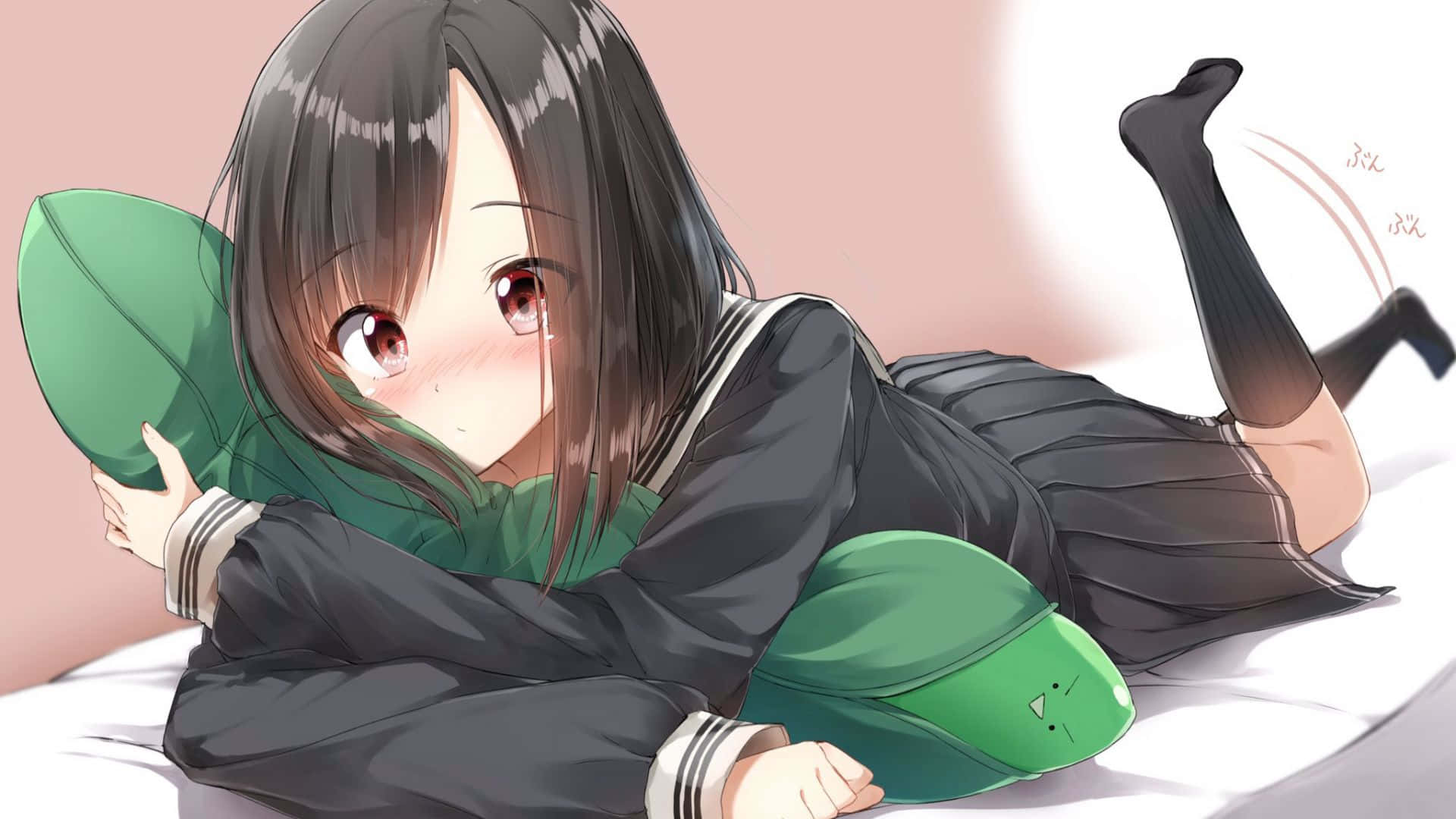 anime school girl, cute short hair, school uniform, Full HD Desktop Wallpaper