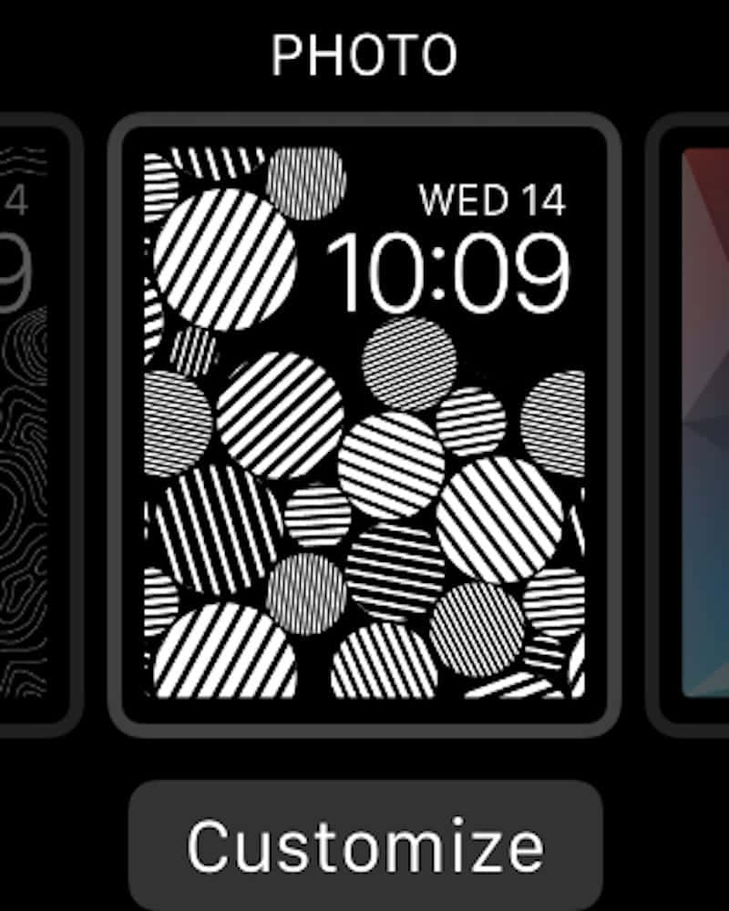 Apple Watch Face, black and white, overlapping circles, SD Phone Wallpaper