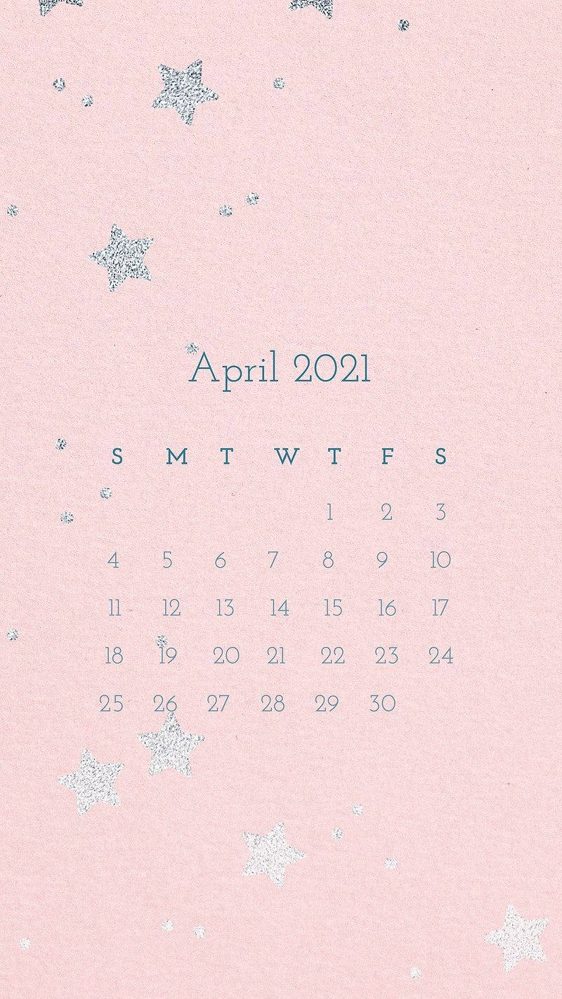 pink aesthetic, April 2021, silver glitter stars, HD Phone Wallpaper